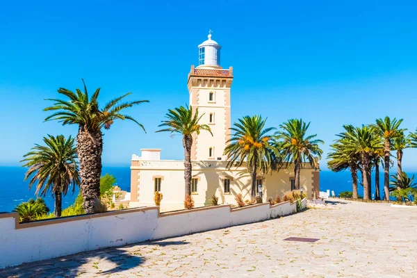 Gyönyörű Világítótorony Cap Spartel Tanger Város Gibraltár Marokkó Afrikában — Stock Fotó
