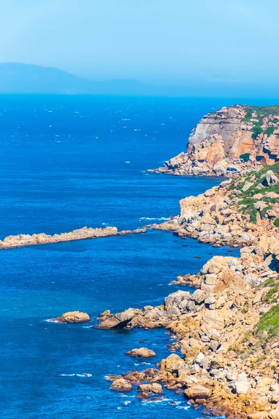 Kilátás Cap Spartel Gibraltári Szorosban Távolban Marokkói Spanyolország — Stock Fotó