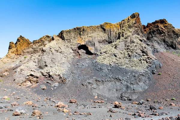 Manzara Caldera de Los Cuervos, Timanfaya Milli Parkı, Lanzarote, Kanarya Adaları, İspanya — Stok fotoğraf