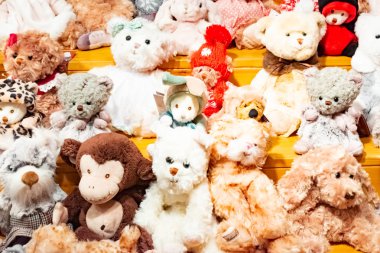 Sevimli Ayıcık oyuncaklar Noel piyasada Rathaus Viyana Belediye Binası, Avusturya