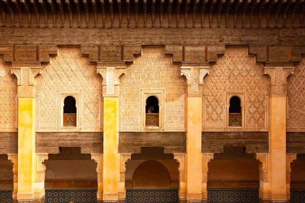 Ben Youssef Madrasa is an Islamic college and largest Madrasa in Marrakech, Morocco, Africa — Stock Photo, Image