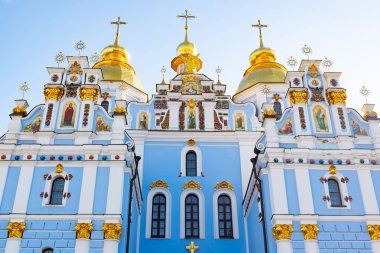 St. Michaels altın kubbeli Manastırı, klasik parlak, Katedral, Ukrayna, Kiev Katedrali kubbeler altın kubbeler