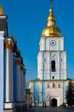 St. Michaels altın kubbeli Manastırı, klasik parlak, Katedral, Ukrayna, Kiev Katedrali kubbeler altın kubbeler