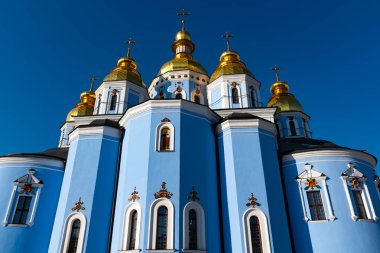 St. Michaels altın kubbeli Manastırı, klasik parlak, Katedral, Ukrayna, Kiev Katedrali kubbeler altın kubbeler