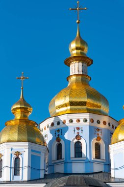 St. Michaels altın kubbeli Manastırı, klasik parlak, Katedral, Ukrayna, Kiev Katedrali kubbeler altın kubbeler