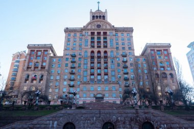 Kiev Ukrayna 31 Mar 2019: Maidan Nezalezhnosti Ukrayna Kiev başkenti merkezi meydanından. Kare birçok farklı isimler altında bilinmektedir, ama genellikle sadece Maidan denir