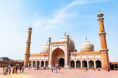 Delhi, Hindistan, Mar 29 2019-Jama Masjid Mosque in Delhi, Hindistan