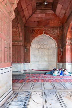 Delhi, Hindistan, Mar 29 2019-Jama Masjid Mosque in Delhi, Hindistan