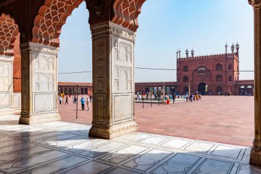 Delhi, Hindistan, Mar 29 2019-Jama Masjid Mosque in Delhi, Hindistan