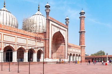 Delhi, Hindistan, Mar 29 2019-Jama Masjid Mosque in Delhi, Hindistan