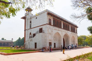 Yeni Delhi, Hindistan, Mar 30 2019-Yeni Delhi, Hindistan Red Fort Naubat Khana Drum House mimarisi