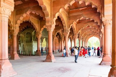 Hindistan, Delhi, The Red Fort, Mar 30 2019-Diwan-ı-am, Yamuna nehrinin kıyısında, kale shahcihan tarafından 17. yüzyıl Delhi Kalesi olarak inşa edildi