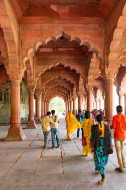 Hindistan, Delhi, The Red Fort, Mar 30 2019-Diwan-ı-am, Yamuna nehrinin kıyısında, kale shahcihan tarafından 17. yüzyıl Delhi Kalesi olarak inşa edildi