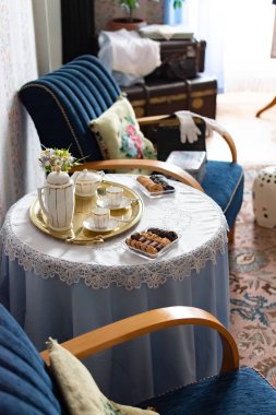 Radun, Çek Cumhuriyeti, 7 Nisan 2019 - Opava yakınlarında bulunan Radun Kalesi'nin içi