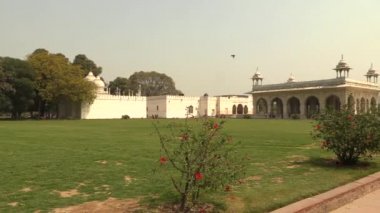Hall of Private Audience Diwan I Khas tarihi Red Fort beyaz mermer, Delhi, Hindistan, 4k görüntüleri video inşa edilmiştir
