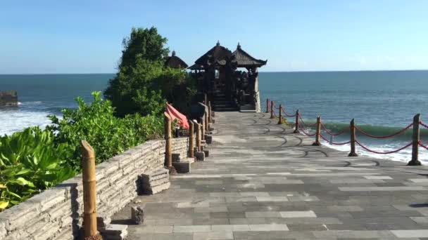 Ocean Temple Bali indonesia Pura Tanah Lot, 4k footage video — Stock Video
