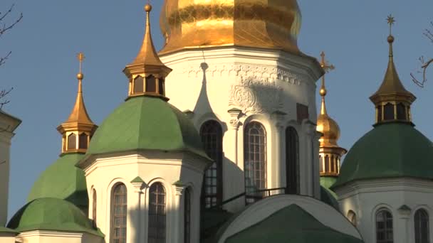 Catedral ortodoxa de San Miguel Dorado en Kiev, Ucrania, 4k metraje video — Vídeos de Stock