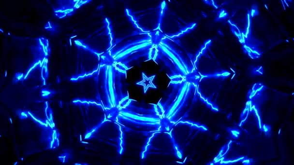 Gwiazda Tube Hypnotic nieograniczone Mandala antycyklonicznymi — Wideo stockowe