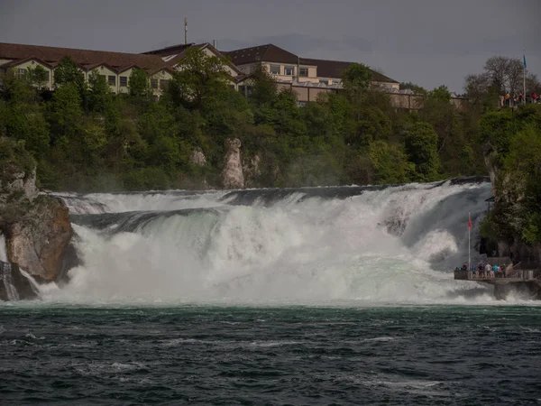 Rhine Falls in Switzerland early spring time — Stock Photo, Image