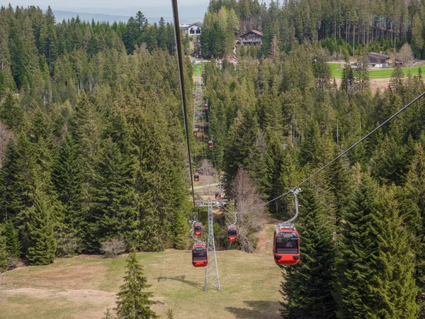 Snow Alps füniküler demiryolu ile Güzel İsviçre Manzaralar