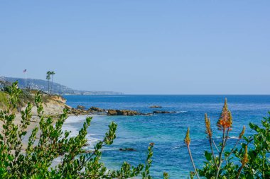 Manzara San Clemente Ocean yan iskele ve raylar pasifik surfliner yakın