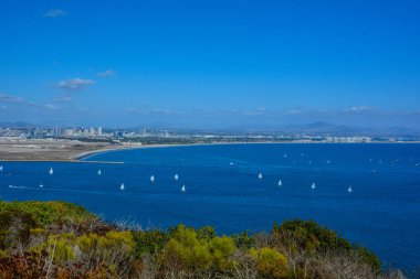 San Diego Cabrillo Anıtı'nda Yüksek Panorama Görünümü Bayside