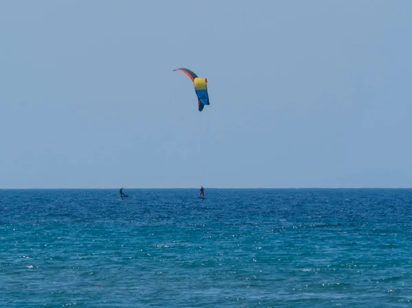 Summer water sports in clear open sea ocean — Stock Photo, Image