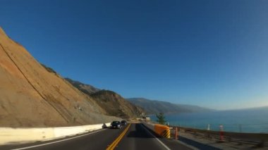 Big Sur California Cabrillo Otoyolu 1. Sahil Yolu, Pov Güney Tüneli