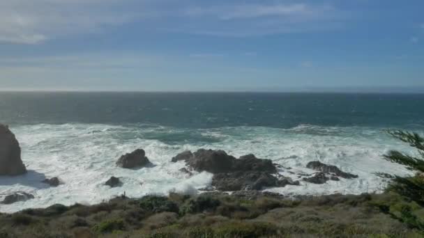 Сценічний ландшафт Big Sur California Pacific Ocean Coast Highway 1 — стокове відео