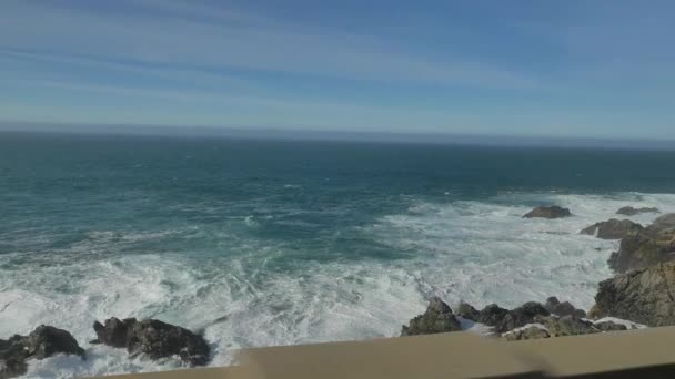 Scenic landscape Big Sur California pacific ocean coast highway 1 — Stock Video