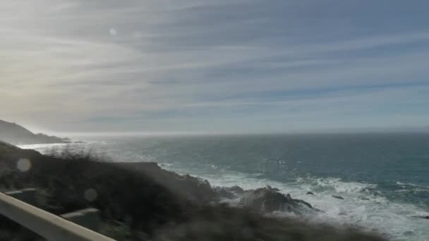 Сценічний ландшафт Big Sur California Pacific Ocean Coast Highway 1 — стокове відео
