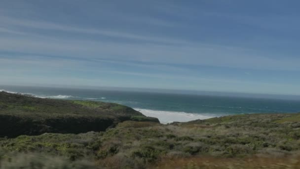 Paisagem panorâmica Big Sur Califórnia Pacífico oceano costa rodovia 1 — Vídeo de Stock