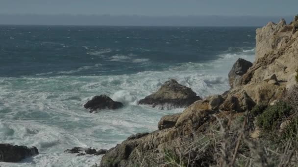 Paisagem panorâmica Big Sur Califórnia Pacífico oceano costa rodovia 1 — Vídeo de Stock