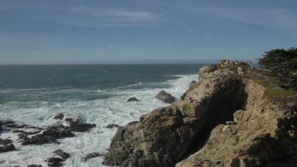 Scenic landscape Big Sur California pacific ocean coast highway 1 — Stock Video