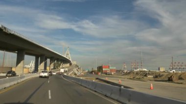 Aşırı sıcak hava köprüsü Liman Long Beach California ABD Ocak 2020