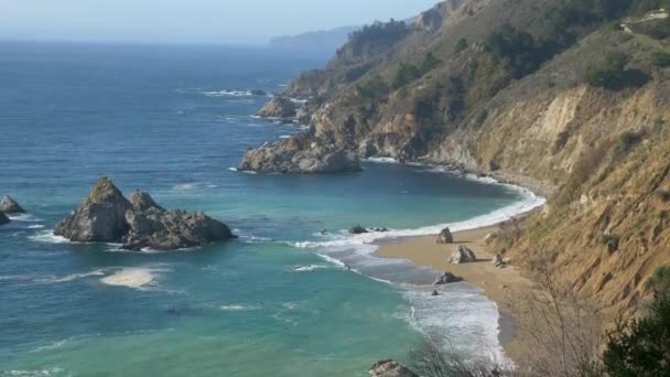 Big Sur Highway nr 1 California West Coast — стоковое видео