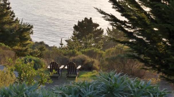 Relaxante em Big Sur Highway nr 1 Costa Oeste da Califórnia — Vídeo de Stock