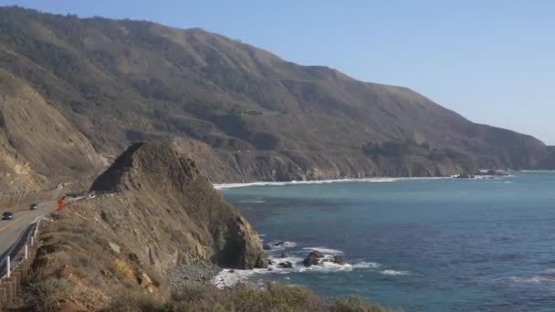 Big Sur Highway nr 1 California West Coast — стоковое видео