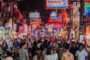 Pattaya, Tayland - 01 Ocak 2014: Gece boyunca 