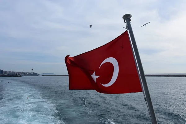 Drapeau Rouge République Turquie — Photo