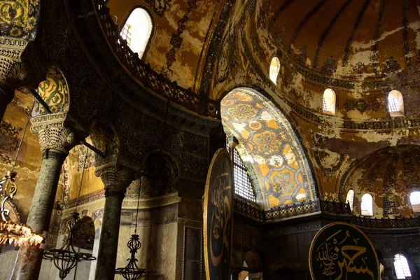 Intérieur Sainte Sophie Ayasofya Istanbul Turquie Byzance Asie — Photo