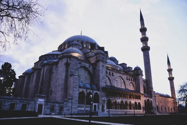 Udsigt Den Majestætiske Suleymaniye Moske Istanbul Tyrkiet Fatih Vartegn - Stock-foto