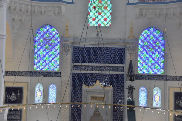 Intérieur Mosquée Camlica Istanbul Dinde — Photo