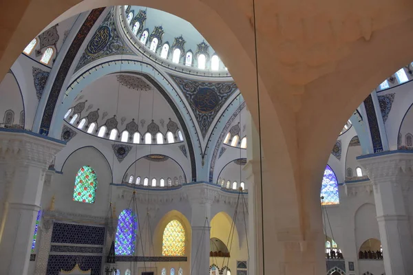 Intérieur Mosquée Camlica Istanbul Dinde — Photo