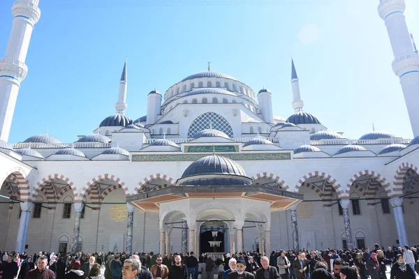 Interiør Camlica Mosque Stanbul Tyrkiet - Stock-foto