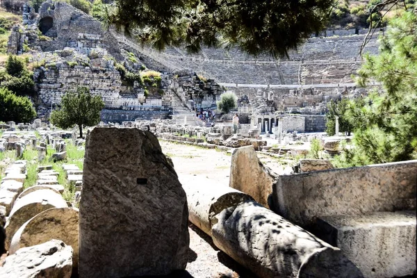 Αρχαία Ερείπια Στην Έφεσο Της Τουρκίας — Φωτογραφία Αρχείου