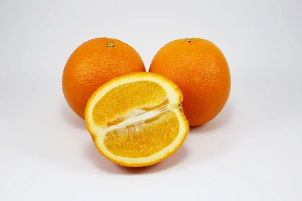 Narancs Izolált Fehér Alapon — Stock Fotó