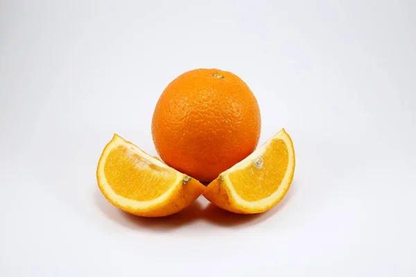 Oranje Geïsoleerd Witte Achtergrond — Stockfoto
