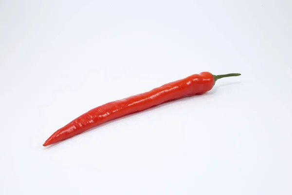 Pimiento Picante Rojo Aislado Sobre Fondo Blanco Chile Aislado Sobre — Foto de Stock