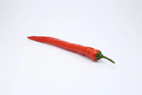 Pimiento Picante Rojo Aislado Sobre Fondo Blanco Chile Aislado Sobre — Foto de Stock